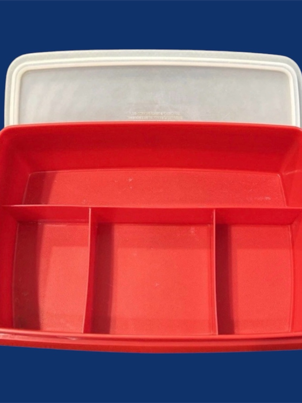 Vtg Tuppercraft by Tupperware #767-2 Red Stow-n-Go Craft Box